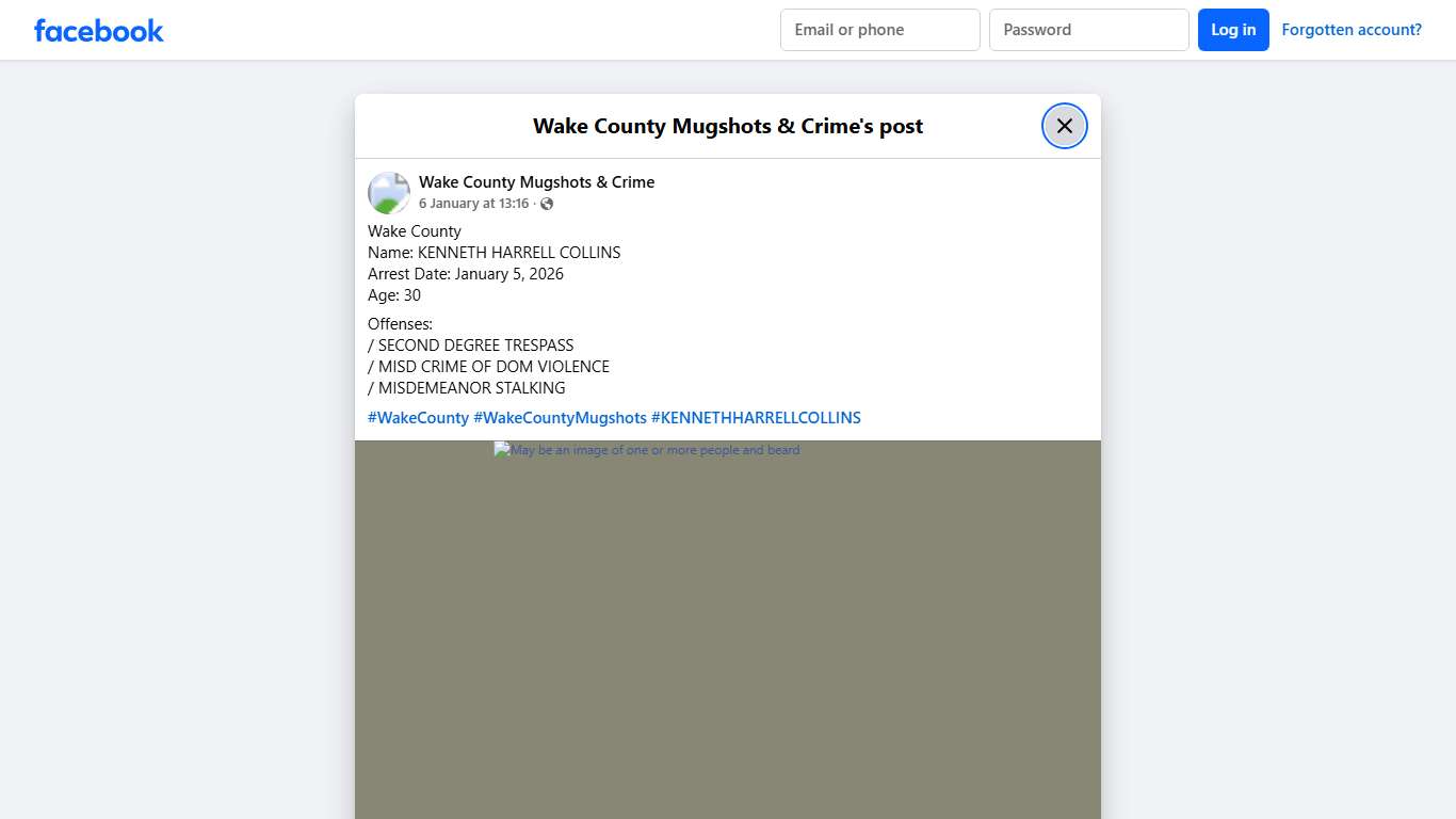 Wake County Name: KENNETH... - Wake County Mugshots & Crime Facebook